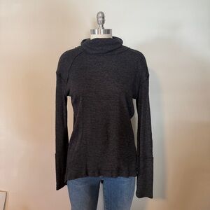 Free People Grey Turtleneck Tunic Top